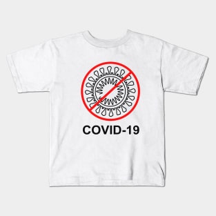 Covid-19 Black Color Kids T-Shirt